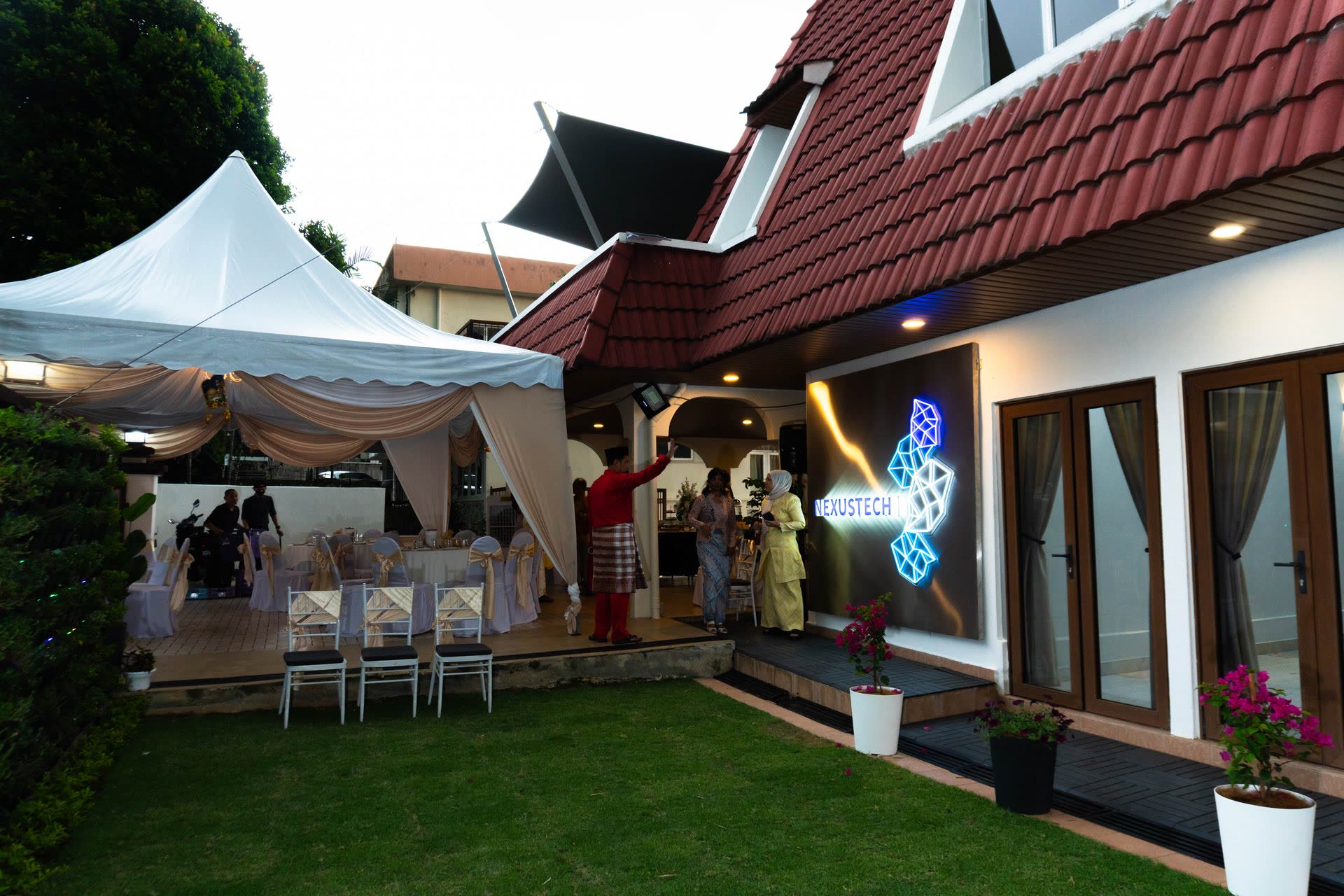 NexusTech Hari Raya Open House 2026 venue and welcome area